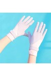 YANYUESHOP Été Femmes Transparent Mince Conduite Extérieure Flip Écran Tactile Conduite Gants De Soie De Glace Color : B, Si