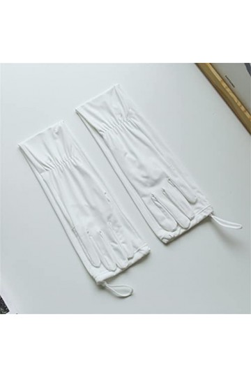 YANYUESHOP Été Exposé Manches À Deux Doigts Femme Conduite Glace Soie Gants Longs Bras Bras Mince Color : B, Size : 57 * 16c