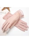 YANYUESHOP Printemps Automne Été Gants de Conduite pour Femmes Ice Silk Thin Lace Touch Screen Sleeves Color : D, Size : 24 