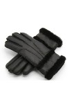 TWDYC Gants dhiver De Laine Femmes Véritables Gants Chauds Dames Élégantes Dames Gants en Cuir Véritable Color : Black, Siz