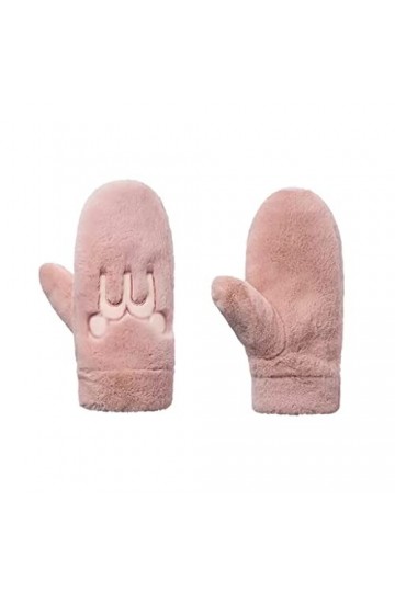 GLUXIT Gants dautomne et dhiver Femme Chaud épaississement Froid Coupe-Vent Mignon Dessin animé Suspendu Cou équitation Pol