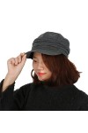 Casquette Femme Pliable Bonnet en Coton Chapeau Automne Hiver Taille Unique -Très Chic Mailanda, Noir, Taille Unique