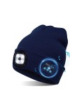 TAGVO LED Bluetooth 5.0 Bonnet Chapeau, Haut-Parleur Stéréo Intégré et Micro, Hiver Chaud Tricoté Eclairage sans Fil Bluetoot