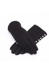 Gants Femmes hiver garder au chaud écran tactile laine à tricoter perles élégante femme plus velours à lintérieur épaissir l