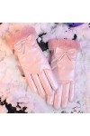 Gants Chauds, Femmes Hiver avec Velours épais écran Tactile Chaud Brillant et élégant Mignon Poignet en Peluche imperméable G