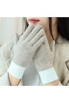 Gants Femmes élégantes hiver imiter cachemire garder au chaud plus velours épaissir écran tactile cyclisme entraînement trico