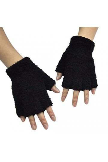 wrtgerht 2020 Nouveau Unisexe Gants Mitaines sans Doigts Demi-Doigt floue Adulte Mignon Rose Chaud Hiver Femme Gants Gants C