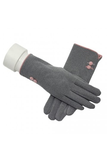 Gants Femmes Hiver Garder Au Chaud Écran Tactile Antidérapant Portable En Plein Air Vélo Drive Épaissir Plus Velours Élégant 