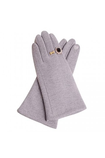 Gants Hiver Femmes Garder Au Chaud Écran Tactile Double Couche Épaissir Plus Velours Laine Tempérament Drive Vélo Mitaines Ga