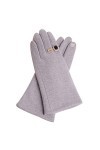 Gants Hiver Femmes Garder Au Chaud Écran Tactile Double Couche Épaissir Plus Velours Laine Tempérament Drive Vélo Mitaines Ga