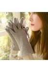 Gants Hiver Femmes Garder Au Chaud Écran Tactile Double Couche Épaissir Plus Velours Laine Tempérament Drive Vélo Mitaines Ga