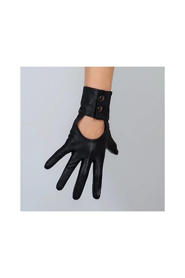 GUFYRH Gants en Cuir Creux for Femme de Conduite en Cuir à écran Tactile for Femme