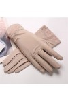 Gants de cyclisme courts dété pour femme en soie glacée écran tactile printemps et automne couleur : A, taille : 22 x 8 cm 