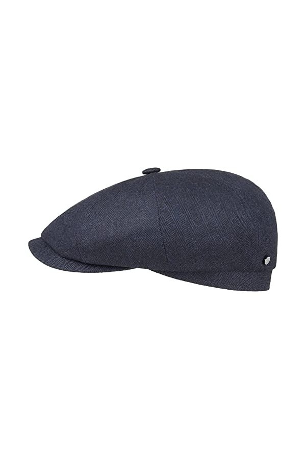 STETSON Casquette Hatteras Design Homme - Made in Germany Bonnet en Soie Cachemire Laine Vierge avec visière, Doublure, Doubl