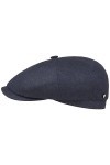 STETSON Casquette Hatteras Design Homme - Made in Germany Bonnet en Soie Cachemire Laine Vierge avec visière, Doublure, Doubl