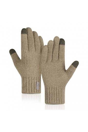 Samnuerly Automne et Hiver Gants Tricotés à Écran Tactile Hommes et Femmes Équitation en Plein Air Plus Velours Épais Gants C