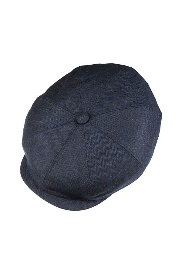 STETSON Casquette Hatteras Design Homme - Made in Germany Bonnet en Soie Cachemire Laine Vierge avec visière, Doublure, Doubl