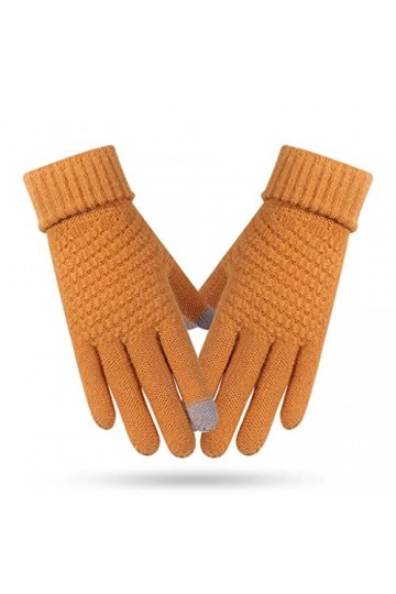 HLDETH Femmes hiver garder au chaud écran tactile plus cachemire épaissir laine tricoté gants en plein air cyclisme élasticit