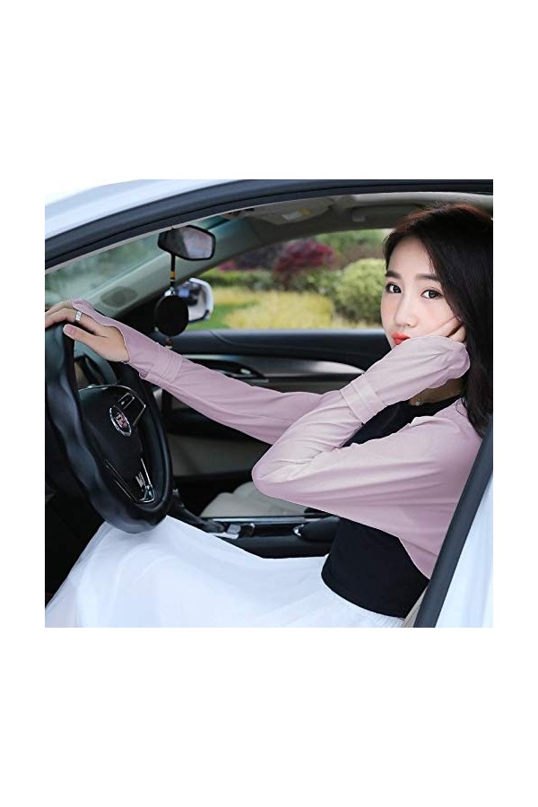 Gants de Protection Solaire Bras de Protection Solaire à Manches Longues et à Manches Longues for Protection UV Color : Beig