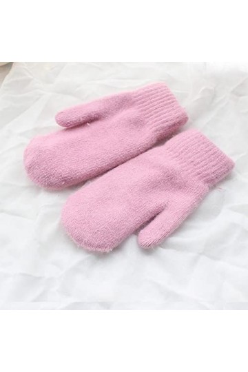 GLUXIT Femmes Hiver Garder au Chaud Gants en Peluche élasticité Doux Doigts complets Mitaines Imitation Fourrure de Lapin Gan