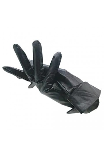 LSDJGDDE Gants en Cuir Gants en Cuir for Femmes Hiver Hiver Hiver Chaud Chaud Et Beau Color : Black, Size : 8 