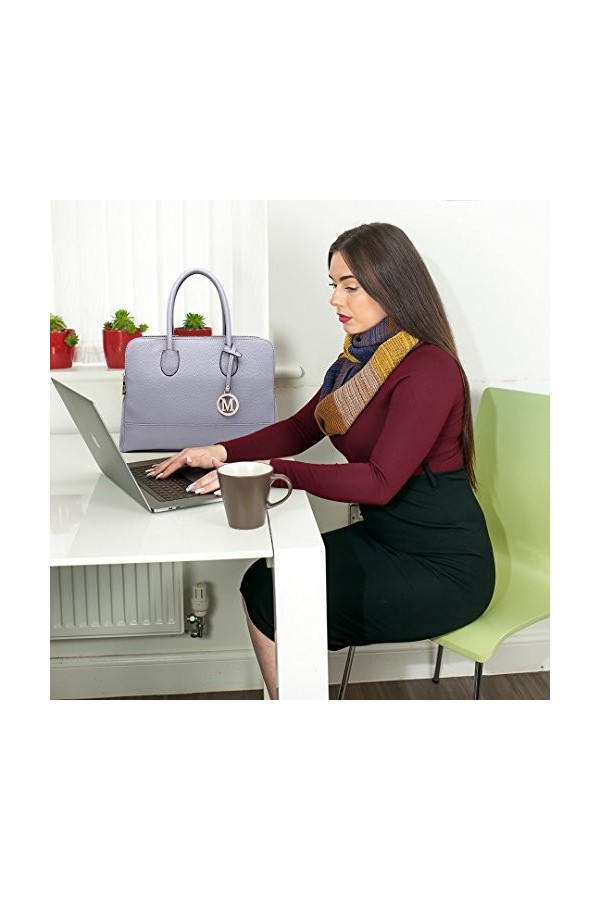 Miss Lulu LT1726 GY, Sac à Main Femme, Gris, A4