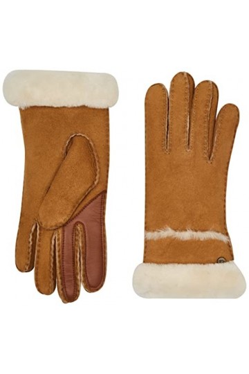 UGG W Seamed Glove Gant Tech avec Coutures W, Chestnut, Small Femme