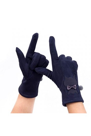 Gants dhiver élégants pour femme avec doigts complets et velours pour écran tactile - Garde au chaud - Coupe-vent F, taille
