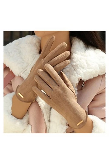 Moufles dhiver vintage pour femme avec écran tactile - Garde au chaud - Coupe-vent C, taille unique 