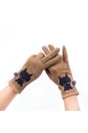 Gants Automne Hiver Femmes Daim Tissu Écran Tactile Garder Au Chaud Gants Mince Polaire Bande Dessinée Mignon Drive Vélo Mita