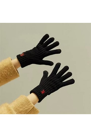 Automne et hiver chaud couple hommes et femmes chaussettes en laine tricotée section mince gants déquitation écran tactile 