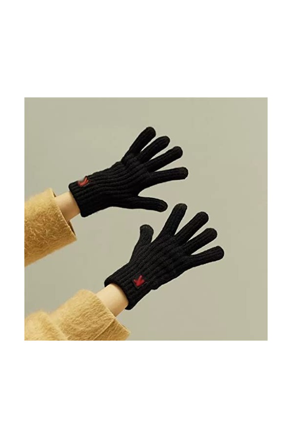 Automne et hiver chaud couple hommes et femmes chaussettes en laine tricotée section mince gants déquitation écran tactile 