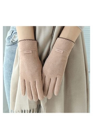 Gants dhiver vintage pour femme avec écran tactile chaud, coupe-vent, pour cyclisme, conduite A, taille unique 