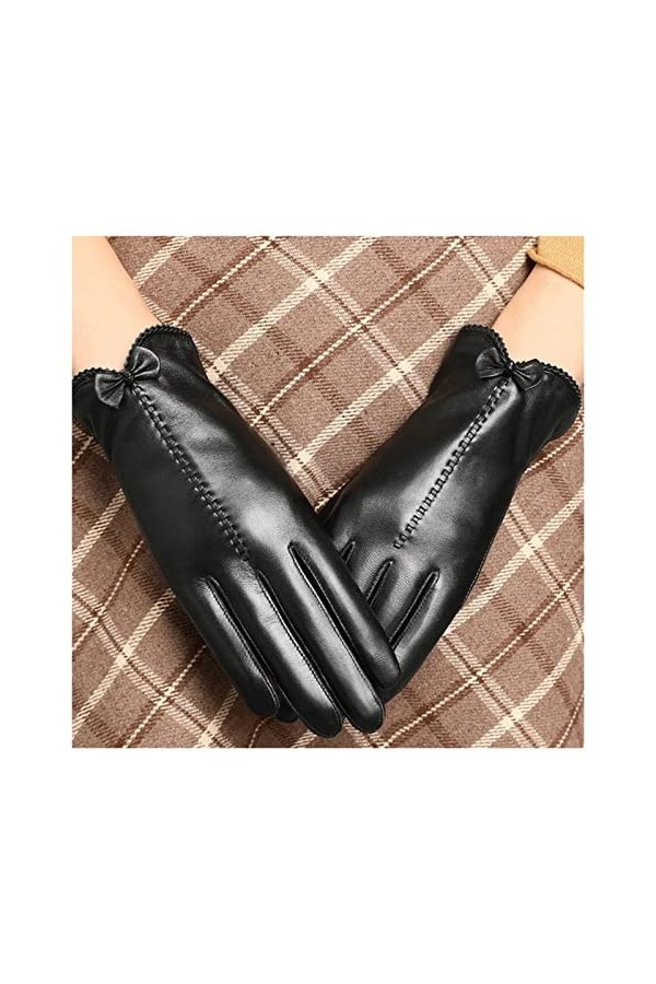 GUFYRH De Conduite en Cuir for écran Tactile dautomne et dhiver épais for Femmes Color : D, Size : M 