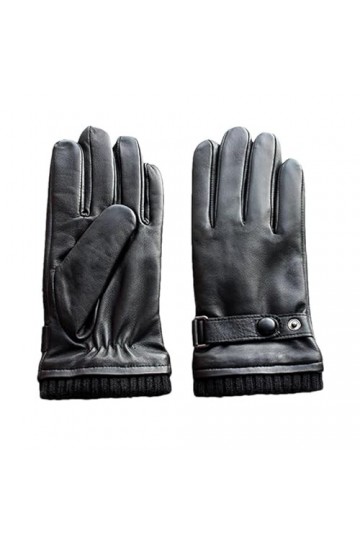 Hgvcfcv Gants dhiver en cuir avec doublure chaude pour écran tactile