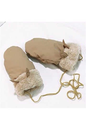 Automne et hiver pour femmes mignon vélo avec hiver peluche épaisse gants chauds C, taille unique 