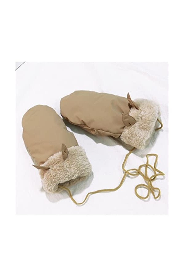 Automne et hiver pour femmes mignon vélo avec hiver peluche épaisse gants chauds C, taille unique 