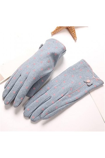 Printemps Automne Hiver Femmes étudiantes mignon mince écran tactile équitation cyclisme hiver gants chauds dame B, taille u