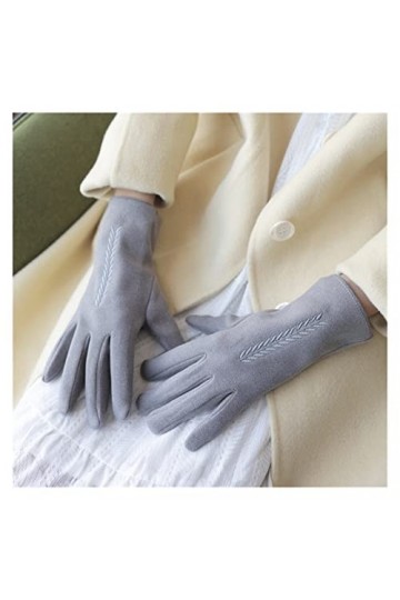 Gants dhiver élégants pour femme avec écran tactile - Garde au chaud - Coupe-vent C, taille unique 