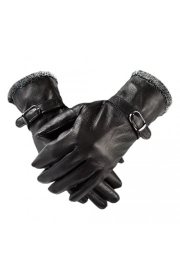 Hgvcfcv Gants en cuir tendance pour femmes automne et hiver Gants en fourrure bicolore épais pour femmes, a, taille unique