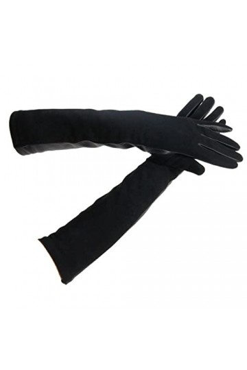 n/a Winter Lady Sheepskin Glants en Cuir Femmes Véritable mitènes en Cuir féminin en Cuir en Cuir Long Color : A, Size : 7 1