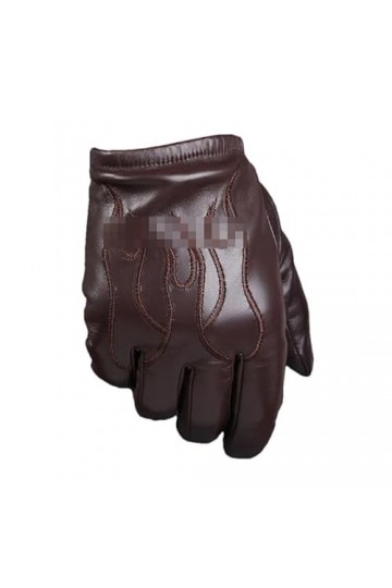 Hgvcfcv Gants dautomne et dhiver en peau de mouton pour homme, gants de moto en cuir épais et chaud pour écran tactile