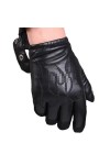 Hgvcfcv Gants dautomne et dhiver en peau de mouton pour homme, gants de moto en cuir épais et chaud pour écran tactile