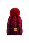 REDESS Bonnet dhiver à Pompon pour Femme avec Doublure en Polaire Chaude, Bonnet de Ski en Tricot de Neige épais et épais