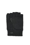 UGG Moufles à rabat en tricot avec patch en cuir sur la paume, noir, Large - X-Large
