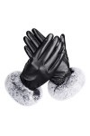 Gants Gants en cuir de mouton véritable automne-hiver pour femmes Mitaines en cuir véritable Gants dautomne-hiver Hommes fem