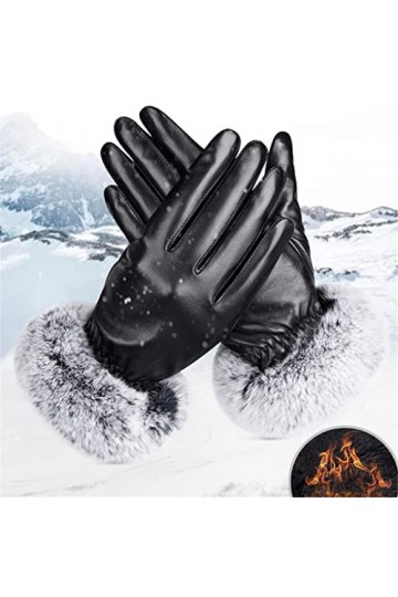 Gants Gants en cuir de mouton véritable automne-hiver pour femmes Mitaines en cuir véritable Gants dautomne-hiver Hommes fem