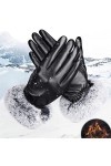 Gants Gants en cuir de mouton véritable automne-hiver pour femmes Mitaines en cuir véritable Gants dautomne-hiver Hommes fem