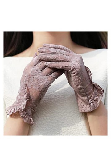Gants en Dentelle Gants Lotus en Dentelle dété for Femmes Confortable et léger Color : A, Size : 24cm 