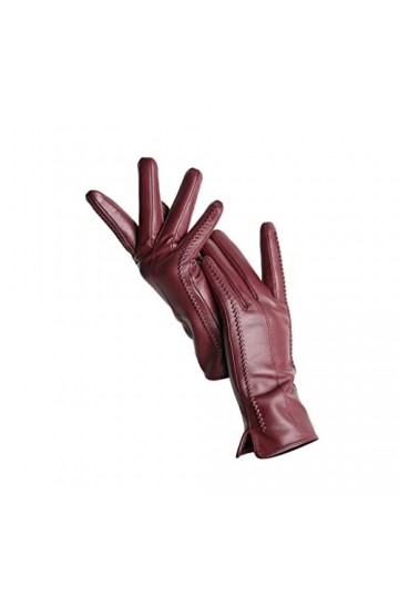 GLUXIT Gants for Femmes Printemps et Hiver Black Winter Warm Ladies Fluffy Gants